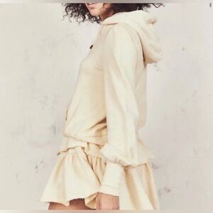 LoveShackFancy Linette Tie Dye Lavender Pink Hoodie and Skirt Set